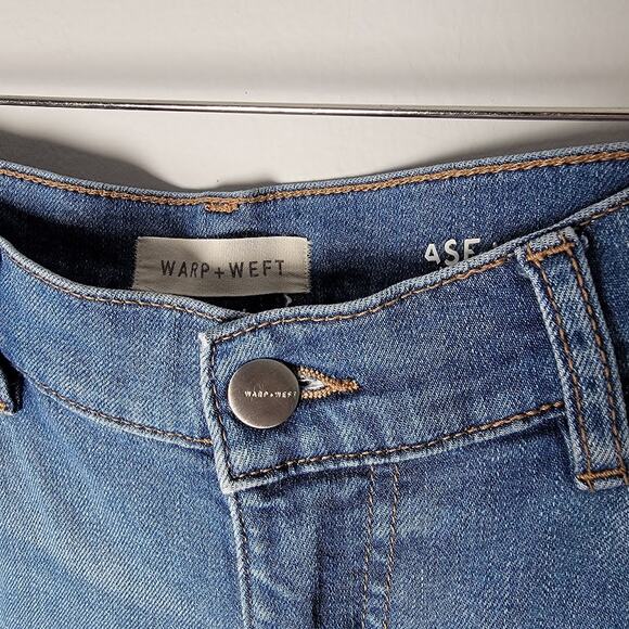 Warp Weft ASE Aspen Pitkin Straight Jeans Women 14/32 Light Wash Denim Eco - Picture 2 of 11